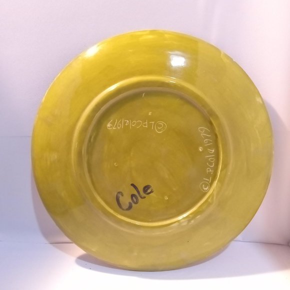 Young Samurai Hand Painted Plate - Vintage 1979 Signed- Artist L.P. Cole - Picture 7 of 15